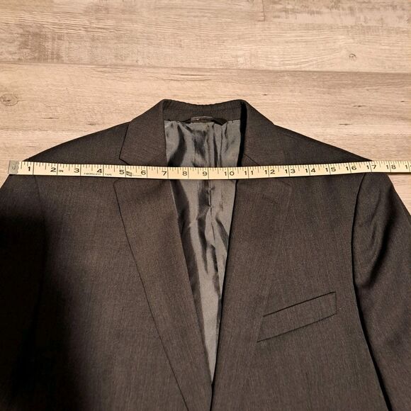 Banana Republic Blazer Mens 38R Gray Tailored Fit Wool Sport Coat Suit Jacket - Picture 9 of 14